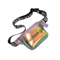 Promotional small woman belt waterproof holographic chest waist bag